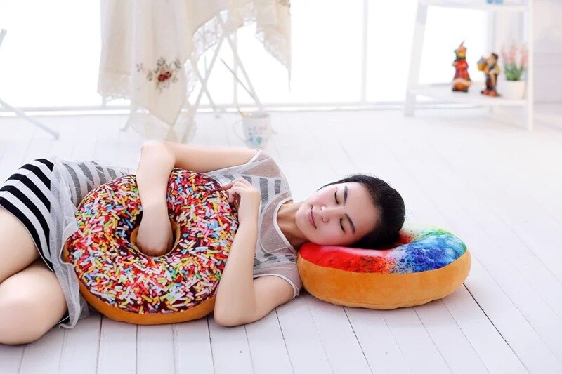 40 centimetri Divertente Ciambella Al Cioccolato Divano Cuscino del Sedile Di Natale Ciambelle Cuscino di Natale Kid Present Giocattolo di Riempimento del Cotone DEI PP Cura Della Mano Auto stuoie