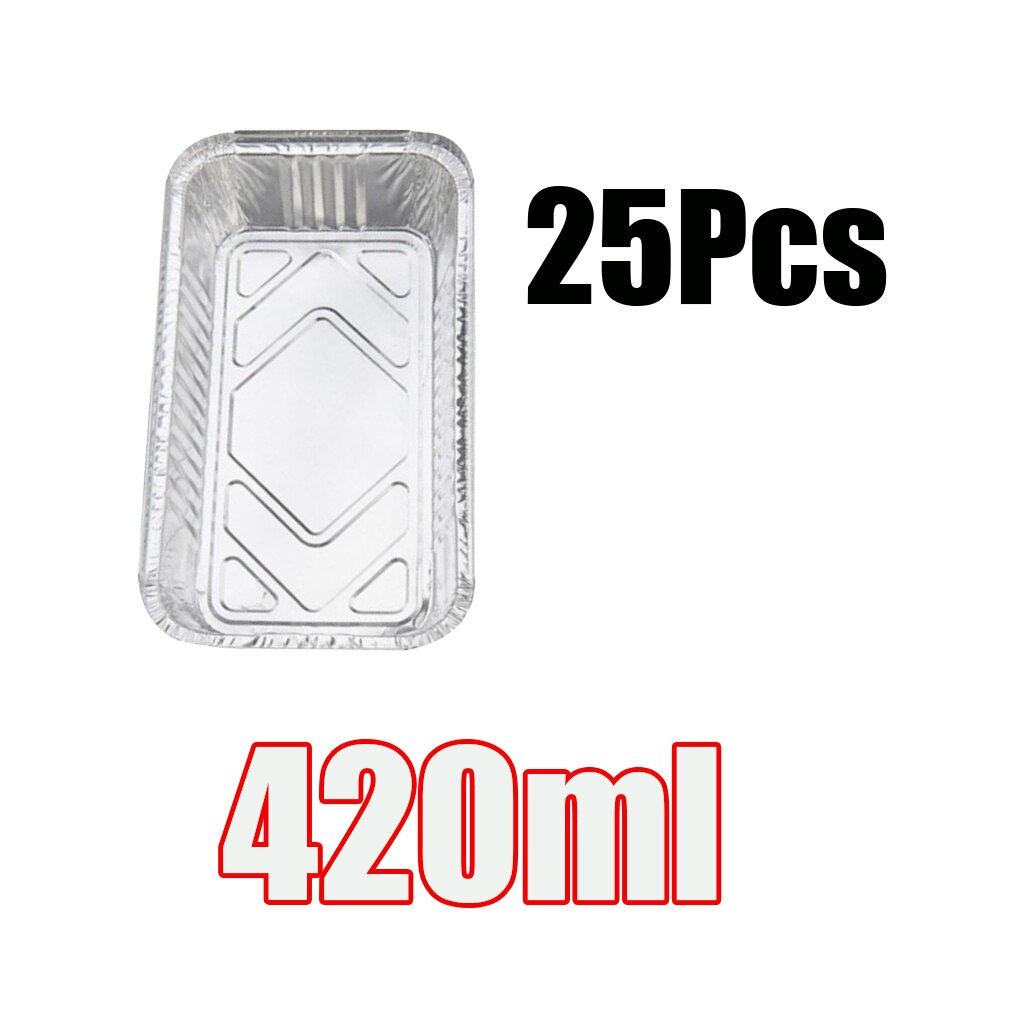 25x Disposable Tinfoil Baking Pan Takeaway Food Container BBQ Tray