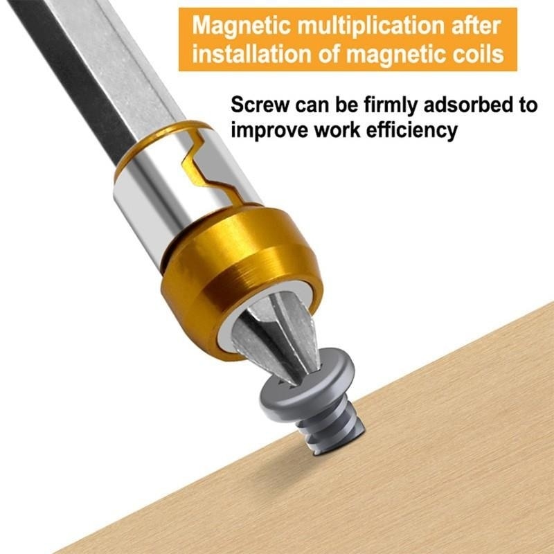 6.35Mm Magnetische Schroevendraaier Ring Voor 1/4 "6.35Mm Elektrische Schroevendraaier Bits Metalen Magneet Driver Sterke Magnetiseur