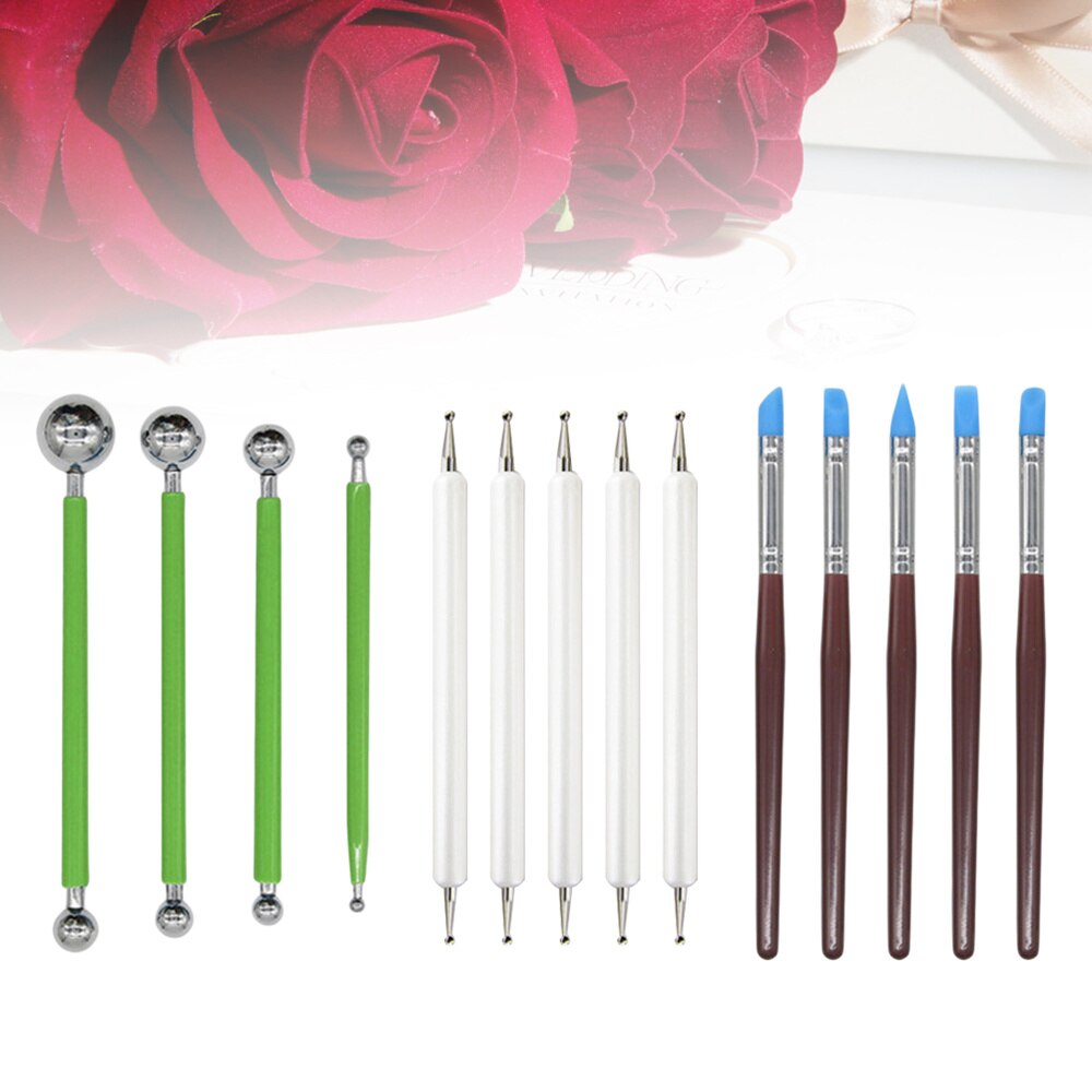 14pcs Clay Sculpting Tool Wooden Handle Ceramic Pottery Carving Tools for Beginners and Art Crafts(Blue)