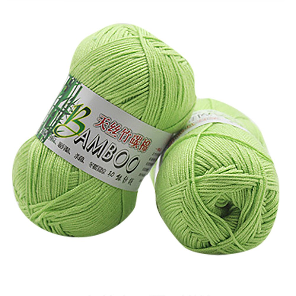 Tricot 100% en coton de bambou, laine à Crochet naturel doux et , fil de 50g, pour tricoter, laine pour maison de femmes, fait à la main