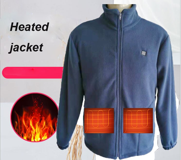 Cocwish Heated Warm Down Jacket Washable USB Charging Heated Clothing Graphene Heating Coat Jacket