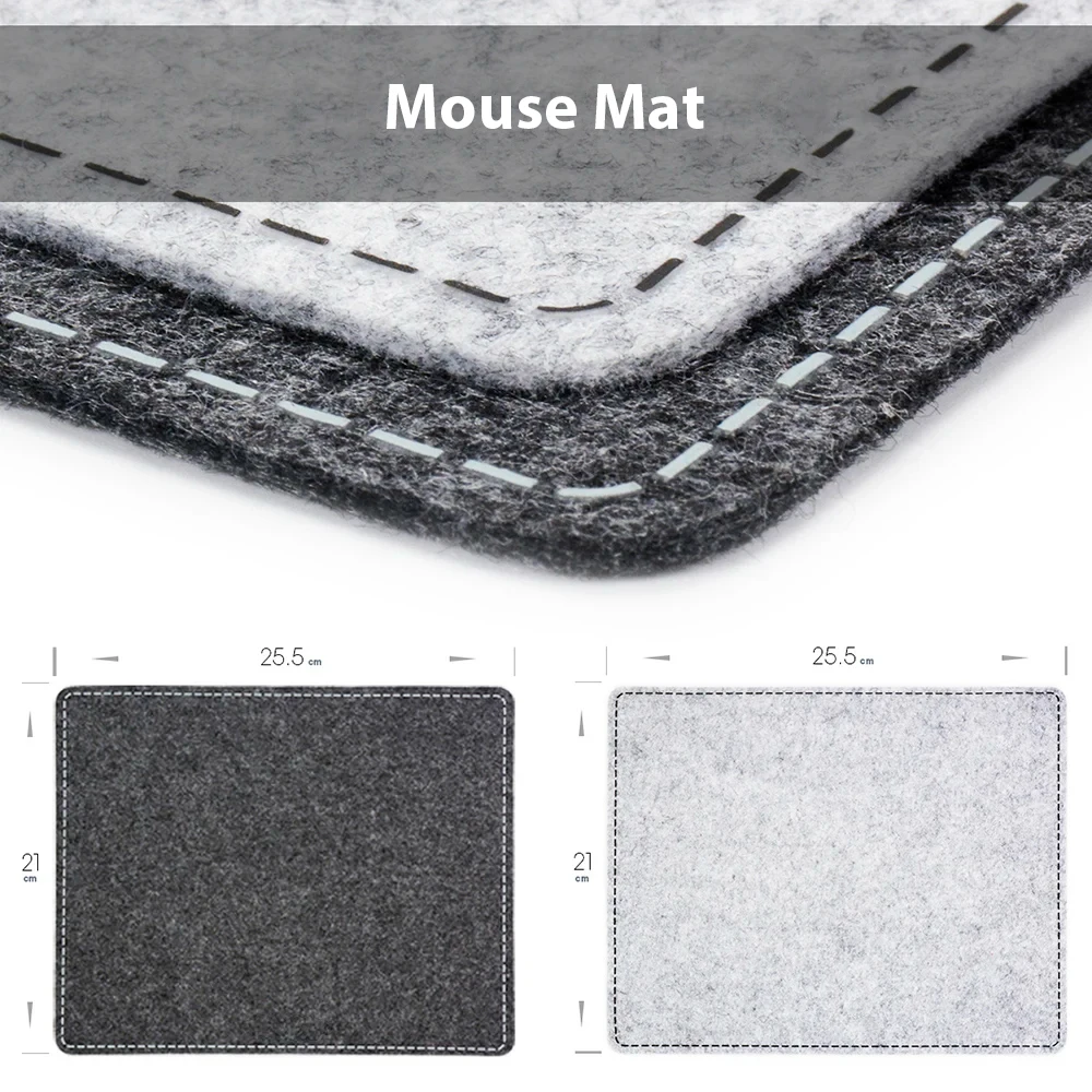 Wolvilt laptoptas 11 12 13 15,6 inch voor Macbook Huawei Xiaomi laptoptas met muismat of Power Mini-Pack cadeau-tablethoes