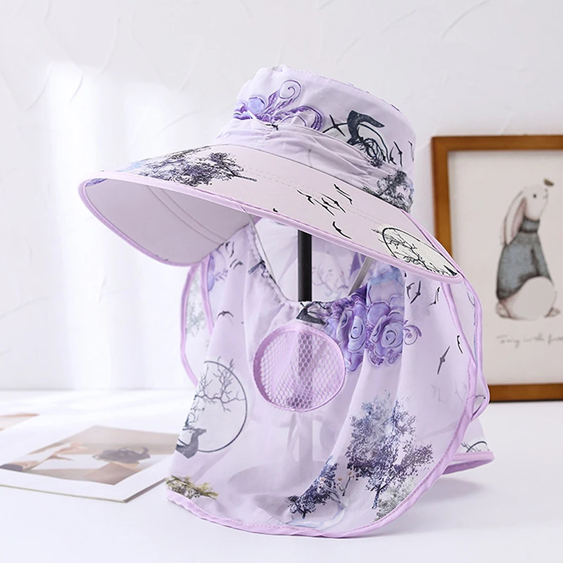 Outdoor Sun Bucket Hat for Women Girls Fishing Hat Wide Brim Bucket Hat with Neck Cover Protection Safari Cap beach hat: Preto