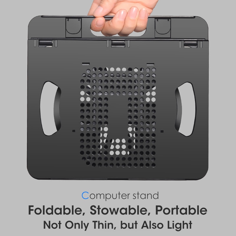Portable Laptop Cooling Pad Plastic Suitable for 12-17 Inch Gaming Macbook Lenovo Laptop Adjustable Laptop Stand