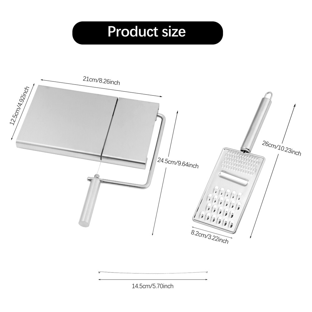 Cheese Slicer Wire Cutter Wire Cheese Cutting Knife Tools Serving Board Stainless Steel Hard Semi Hard Cheese Butter