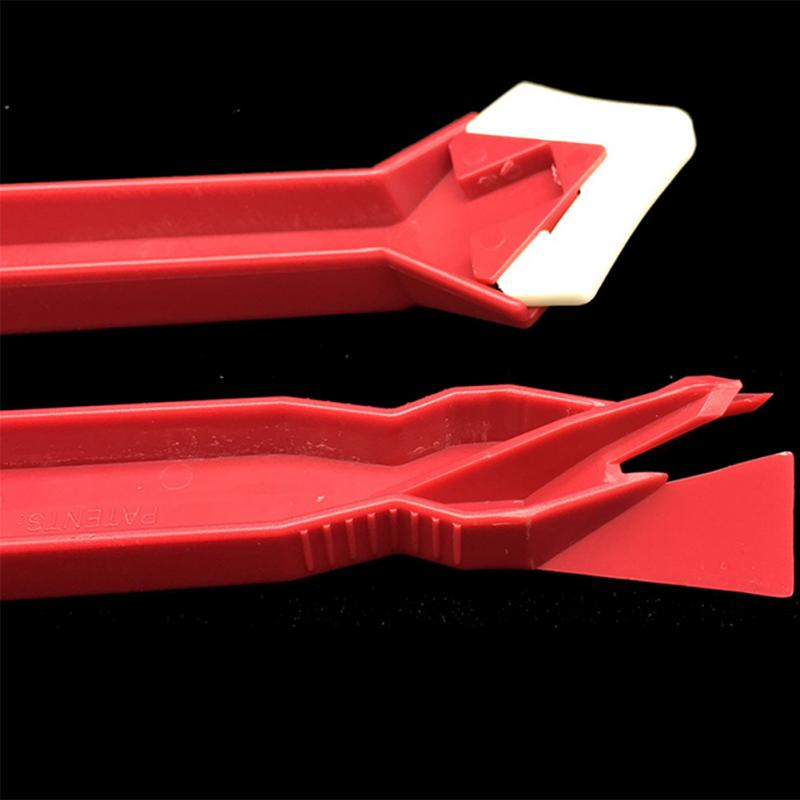 2 Pcs Window Door Silicone Glass Cement Scraper Tool Caulking Finishing Sealant Grout Remover Silicone Spreader Spatula Tool