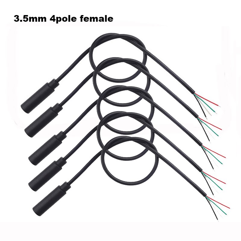 Cavo di prolunga Audio 0.3/1M 3.5mm 3 Pin 4 Pin maschio femmina connettore adattatore linea testa Aux 3.5mm cavo Stereo fai-da-te L1: female 4pin / 1M