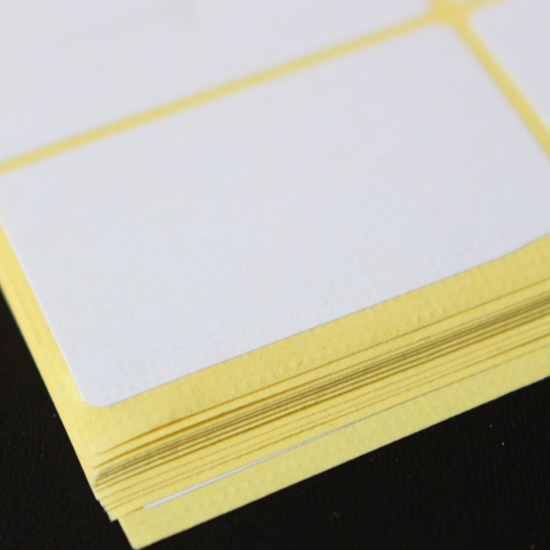 15Sheets Paper Self Adhesive Sticky White Label Name Stickers Blank Note Label Bar DIY Stationery Sticker Various Sizes Optional