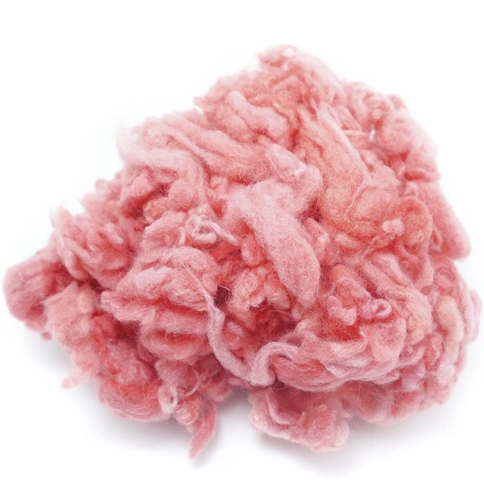 Coils van wolvilt Gekaard Schapenwol, Roving, Fiber, Naaldvilten, Spinning 50 g/bags DIY Baize poke poke fun: pink