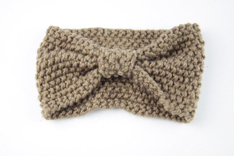 automne hiver plus oreille tricoté bandeau pour femmes filles solide laine chapeaux Turban bandeau tête enveloppement pour dame: 15
