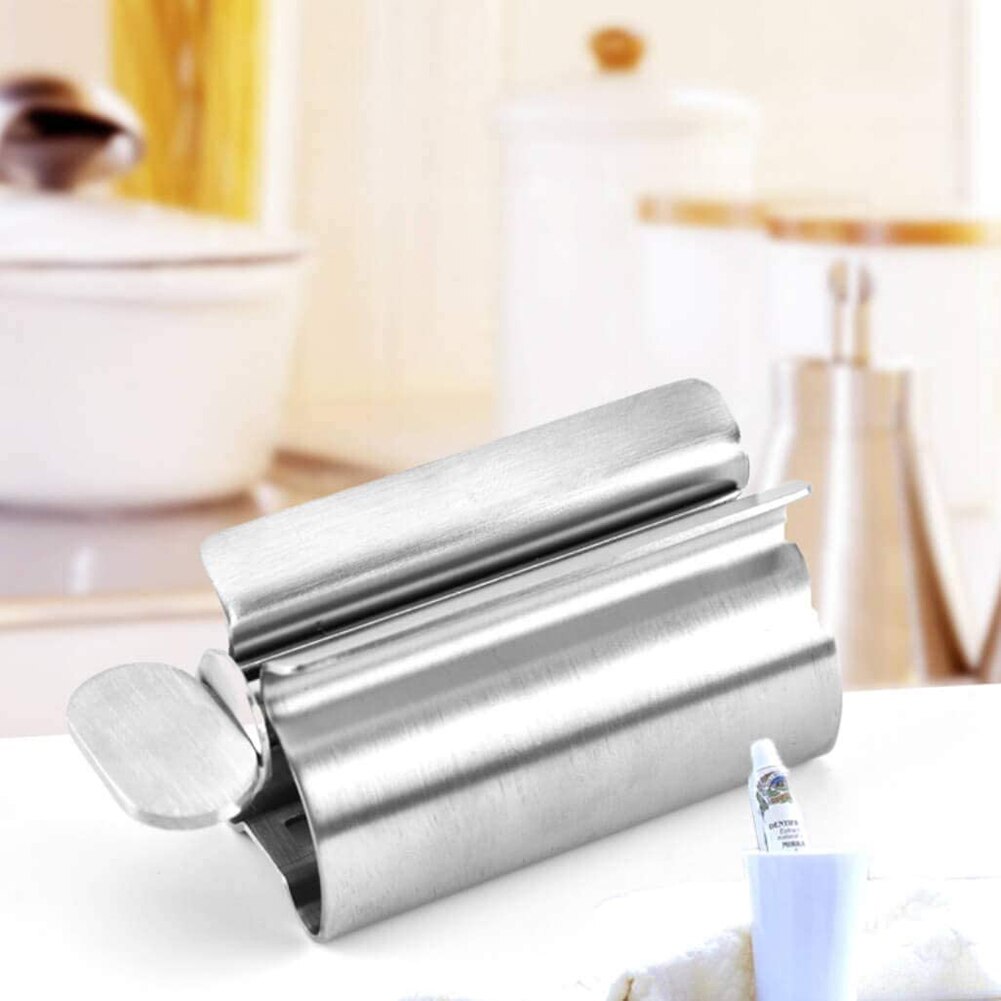 Manual Stainless Steel Tube Rolling Dispenser Toothpaste Face Cleanser Squeezer