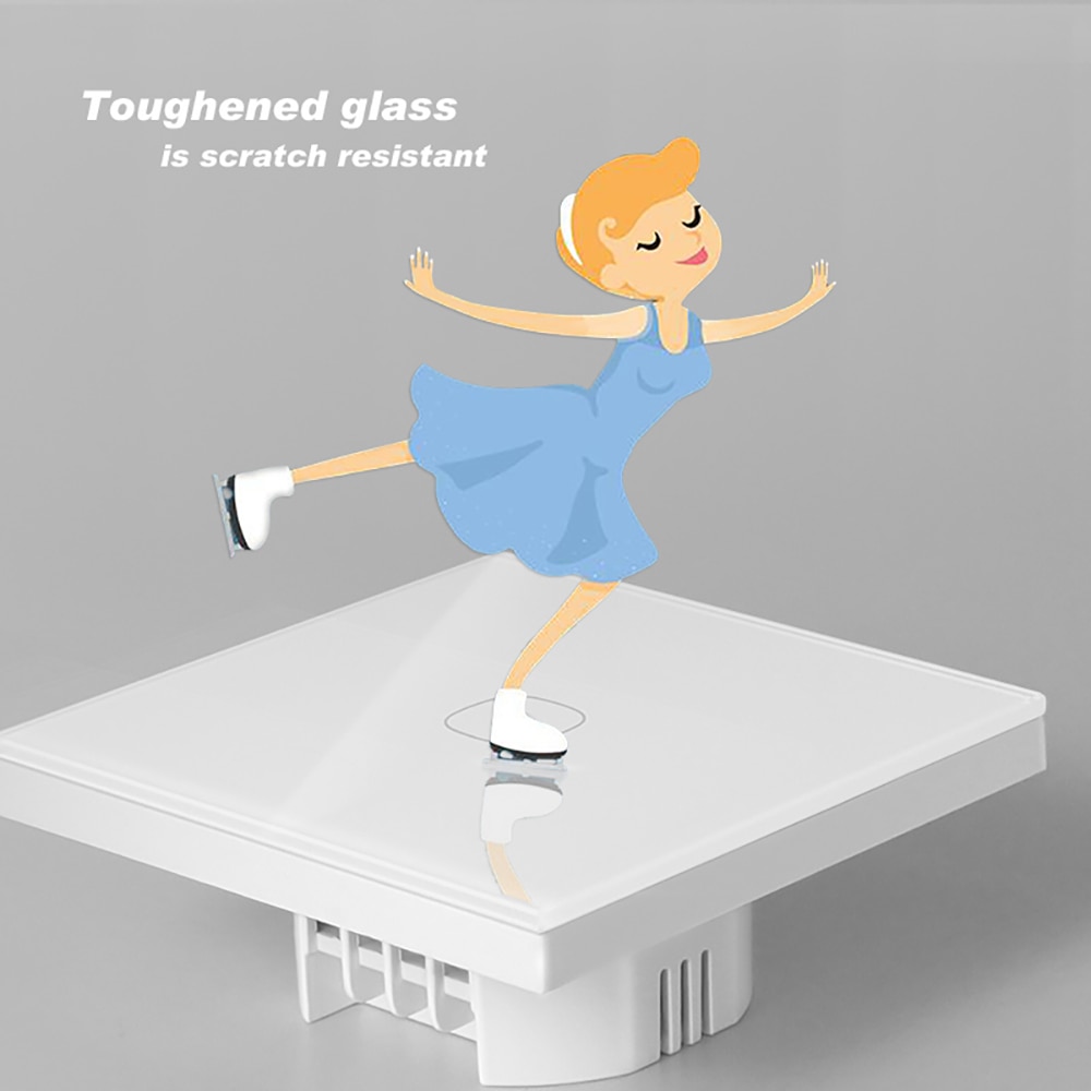 LELLKI Zigbee Smart Light Switch 10A EU Wall Touch Switch Relay Zero Line Remote Control Wireless Alexa Hue SmartThings