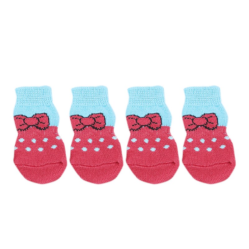 Zapatos antideslizantes para perros y gatos, zapatillas para mascotas, calcetines bonitos para interiores, botas de nieve para perros y gatos pequeños, suministros para mascotas: red L