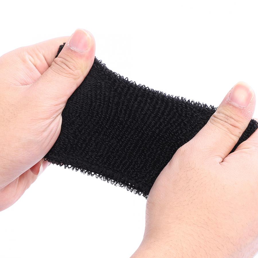 1 stuk polszweetband tennis sport polsband volleybal gym pols brace ondersteuning zweetband handdoek armband beschermer 8 cm zwart