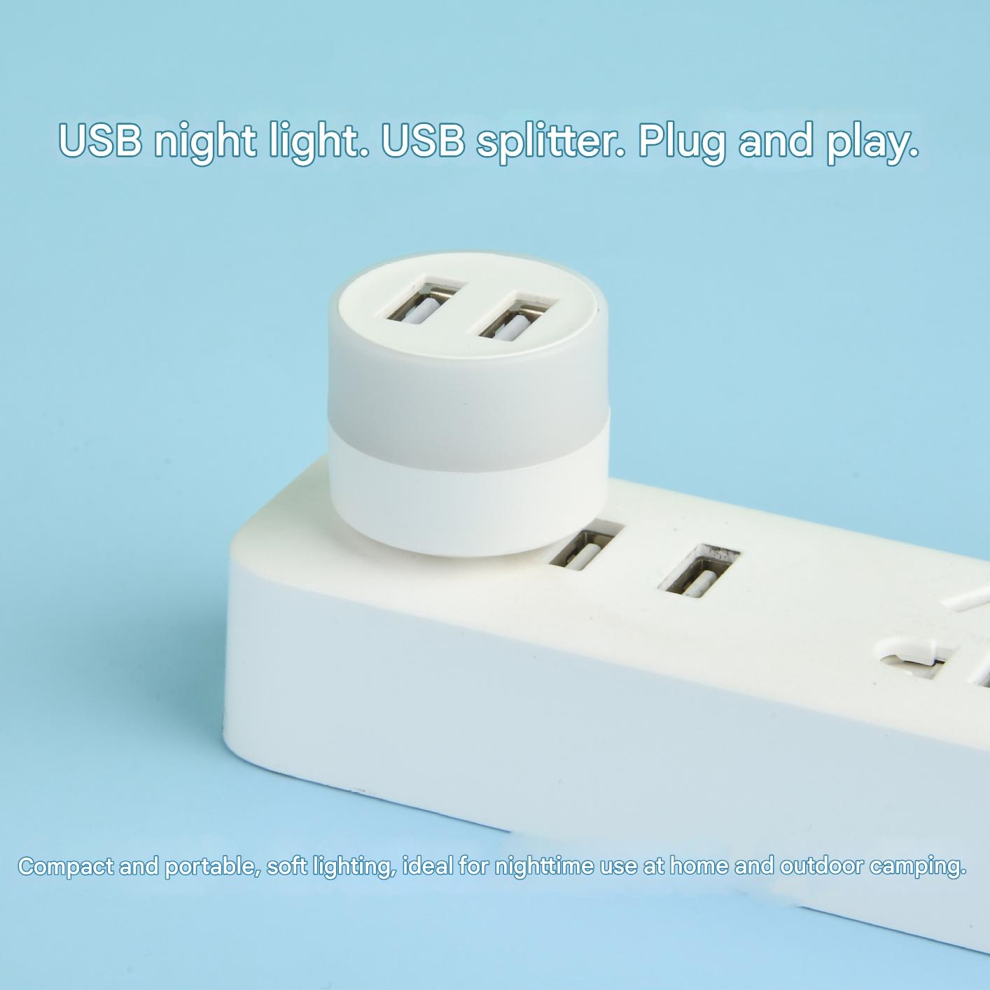 Usb-nattlys usb-lys usb-splitter usb-forlenger ledet-nattlys nattlampe
