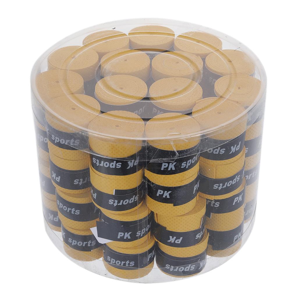 60pcs/box Badminton tape Dry feel Tennis Racket Overgrips pressure point badminton Racquets Thin Type Over grip: Yellow