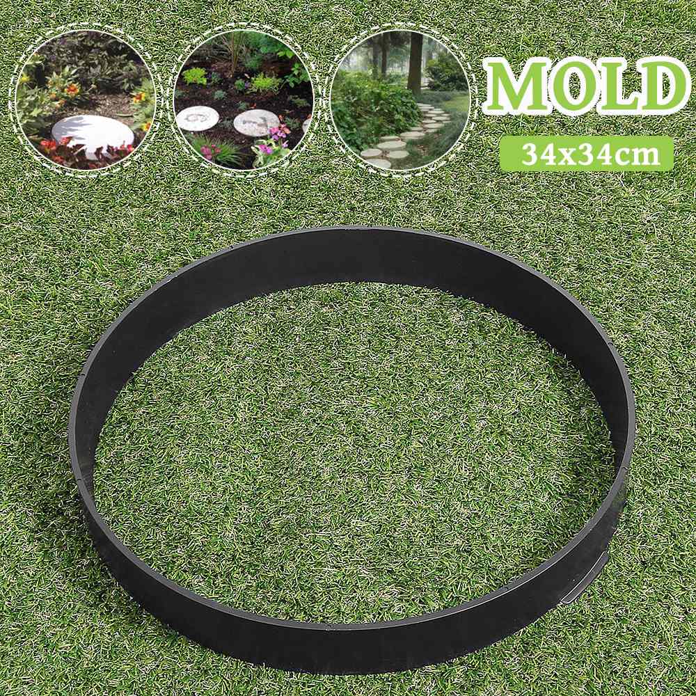 DIY Round Manually Plastic Concrete Mold Road Maker Cement Brick Tile Walk Molds Pavement Stone Road Tools Paving Garden Decor