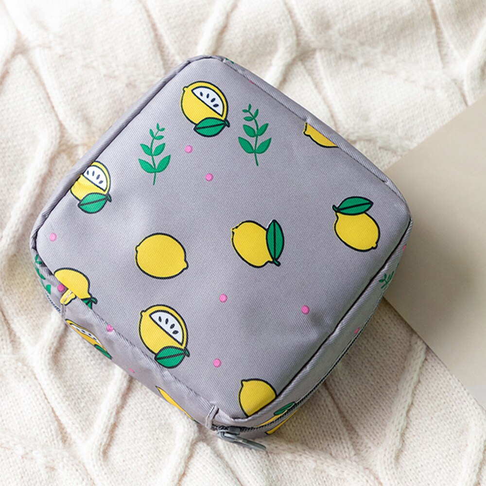 Portable Fabric Large Capacity Sanitary Towel Napkin Pad Tampon Purse Bag Organizer Pouch Girls Feminine Hygiene Pad Storage: A-5