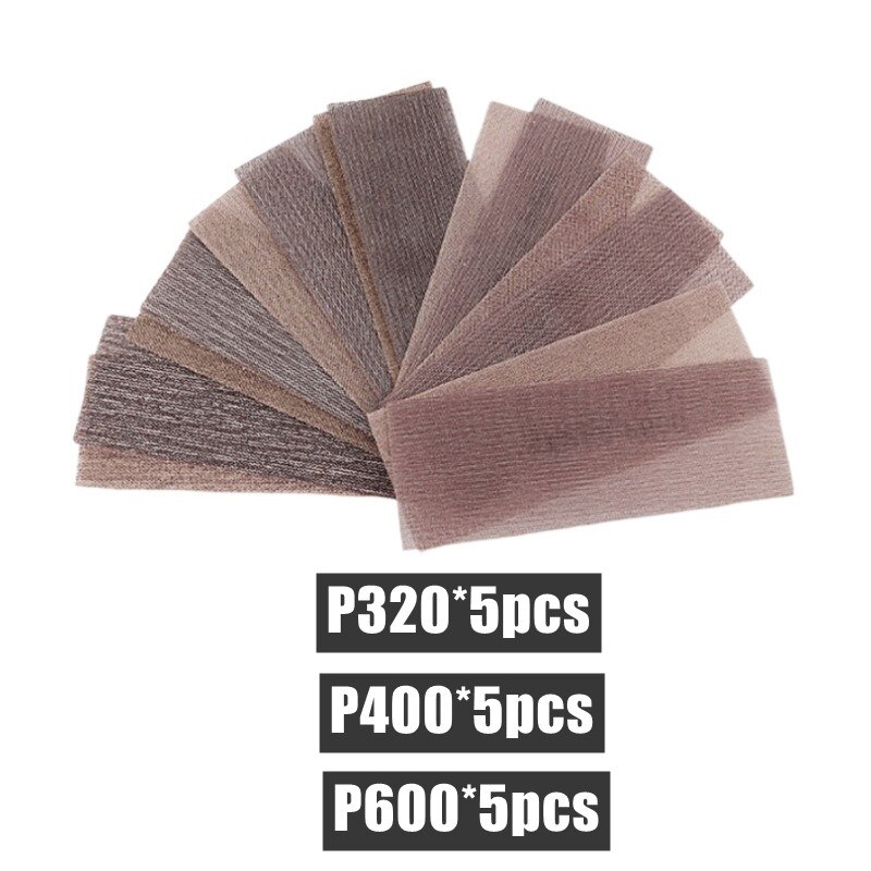 Disque de ponçage à mailles 198x70MM, papier de verre, grain 80-600, boucle à crochet, Anti-poussière, pour peinture automobile, finition métal, polissage: Or