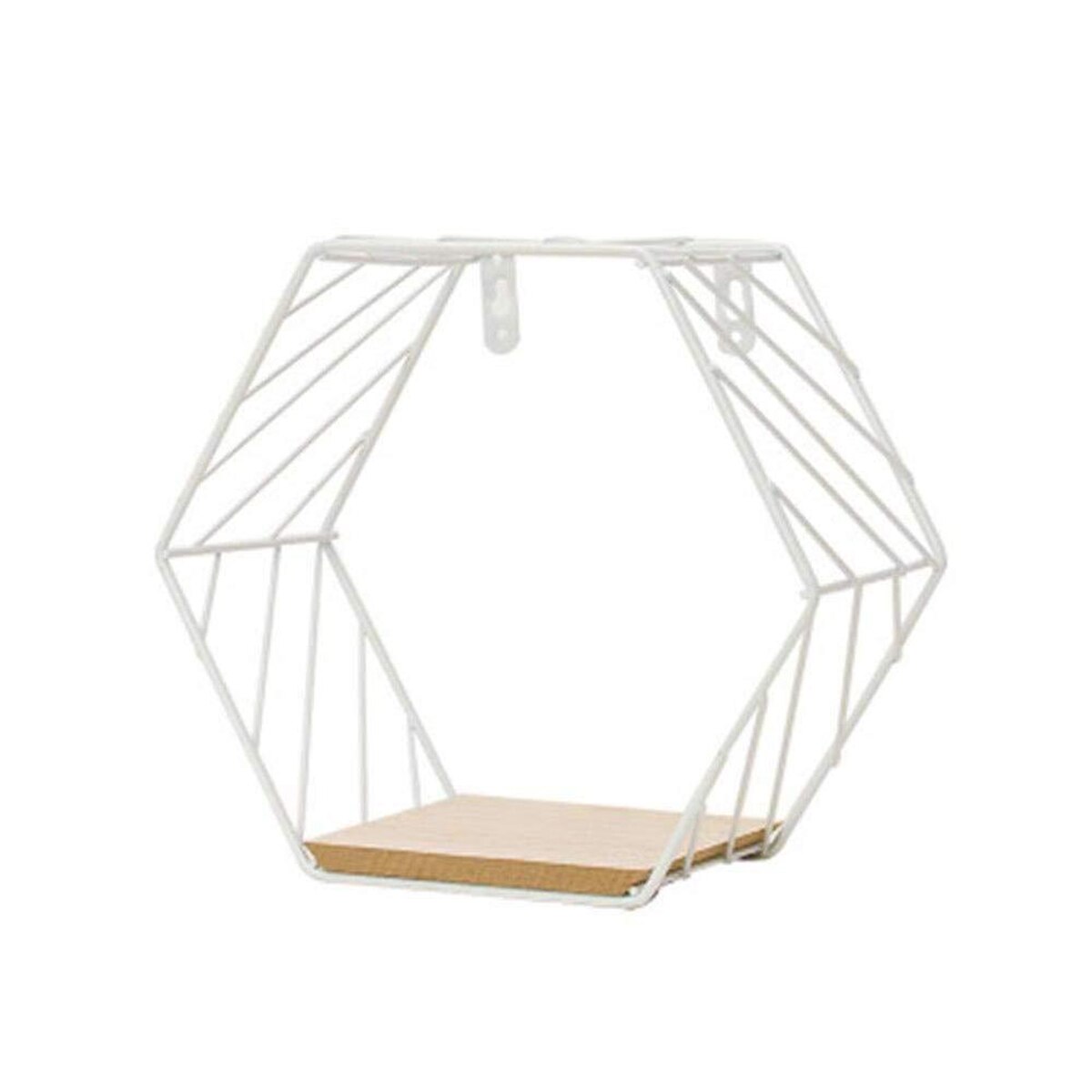 Nouvelle grille murale étagère flottante géométrie moderne hexagone métal étagères de rangement murales présentoirs: S / A Beveled