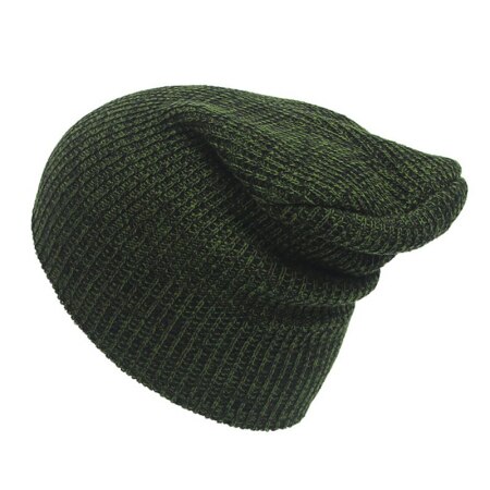 14 Color Unisex Sports Cap Running Cap Men Women Beanies Stripe Knitted Hip Hop Hat Male Female Warm Winter Fitness Jogging Caps: Army green