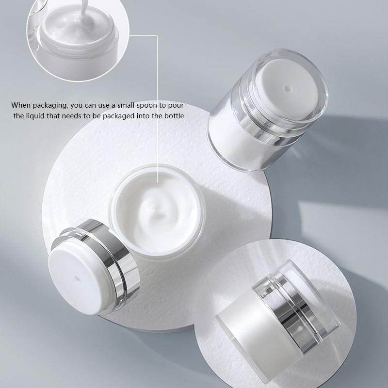 15/30/50 ml Abgabe Flasche Vakuum Creme Flasche Nachfüllbare Presse Typ Feuchtigkeitscreme Pumpe Spender luftlos pumpe Krug