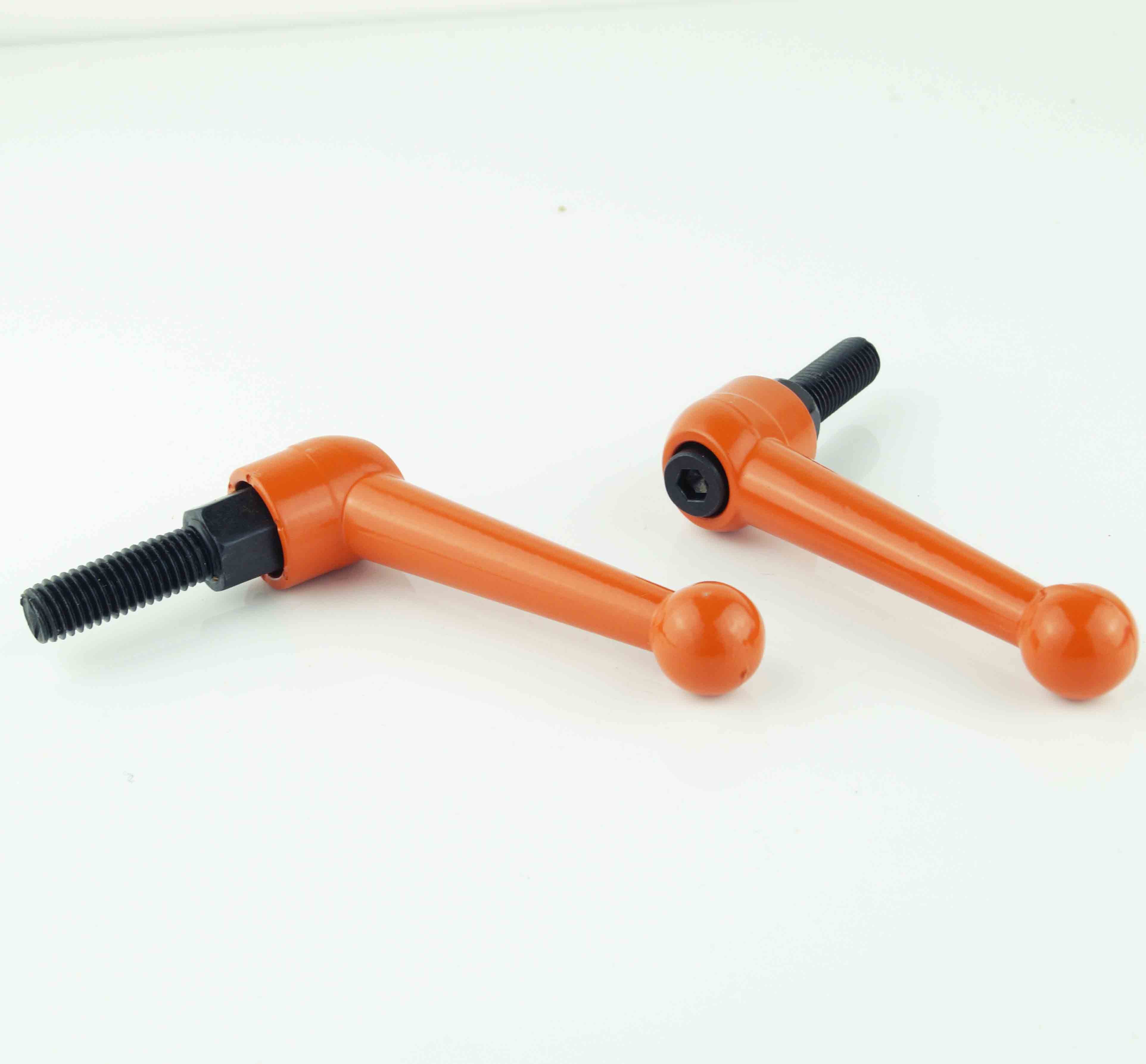 Brazo de palanca de tensión de sujeción, mango ajustable sólido de aleación de zinc naranja M10