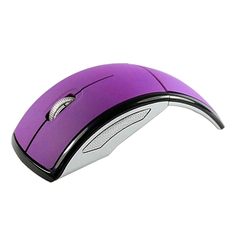 Ultra Thin 2.4 GHz Foldable Wireless Bluetooth Non-Slip Mouse With Mini USB Receiver For PC Laptop Notebook Tablet Pad Win7