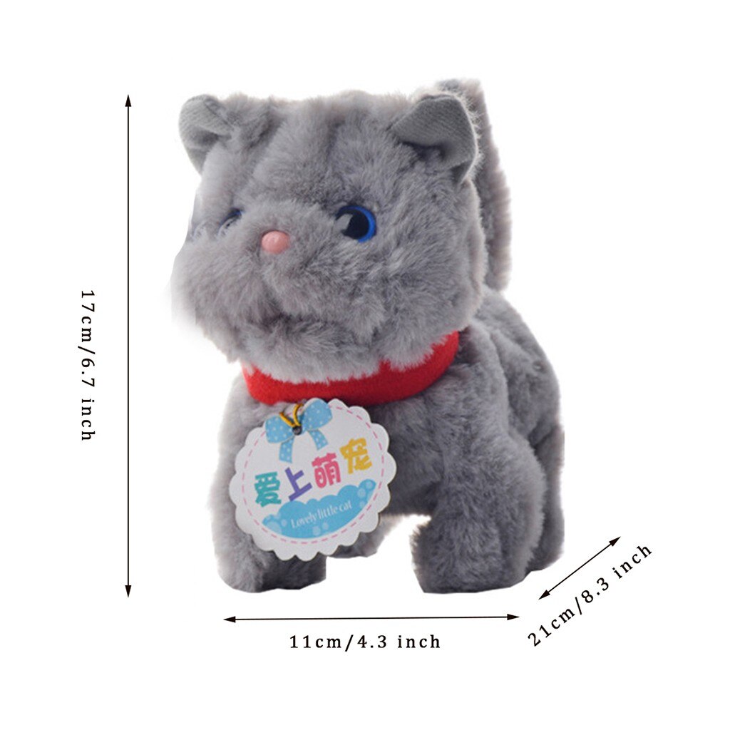 Smart électrique chat jouet enfants anniversaire noël marche électrique peluche jouet Robot chat enfants doux Simulation poupée