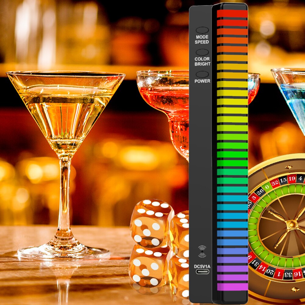 LED Pickup Rhythm Strip Light USB 5V Rechargeable Battery APP Control 3D RGB Colorful Tube Lamp for Car Party Music Atmosphere