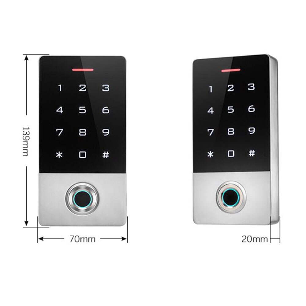 Waterproof fingerprint touch keypad metal shell access control support password / ID card / finger/ 300pcs finger 10000 ID card