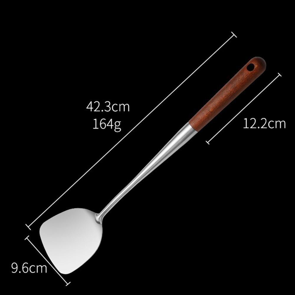 1Pcs Kitchen Wok Spatula And Ladle Tool Set 17 Inches Steel Too Kitchen To Wok Bar Easy For Wok Clean Spatula Spatula N7B1