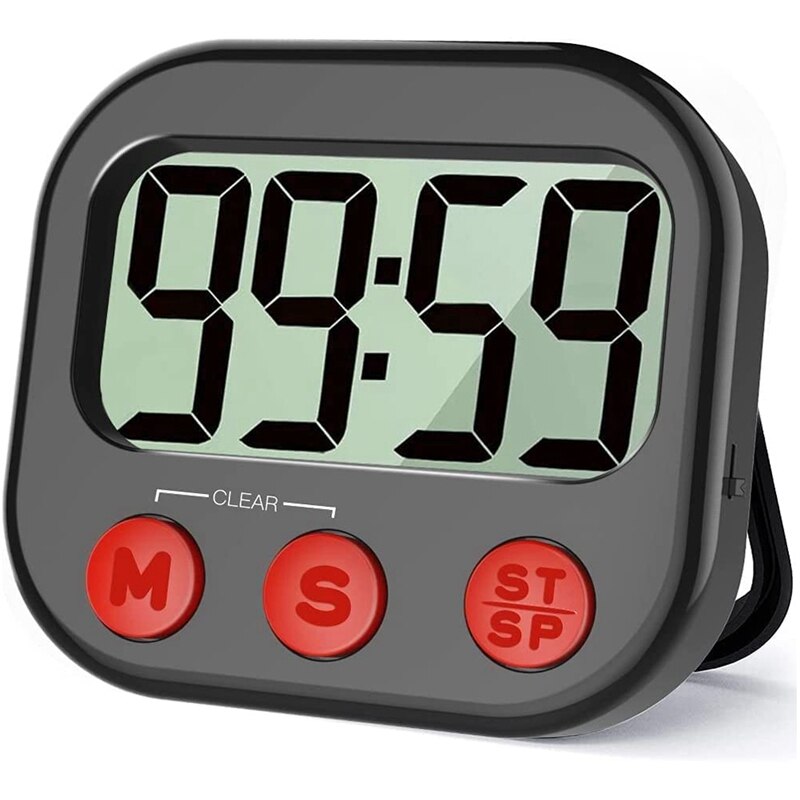 Kitchen Timer, Digital Visual Timer Magnetic Clock Stopwatch Countdown Timer, Large LCD Screen Display For Cooking: Default Title