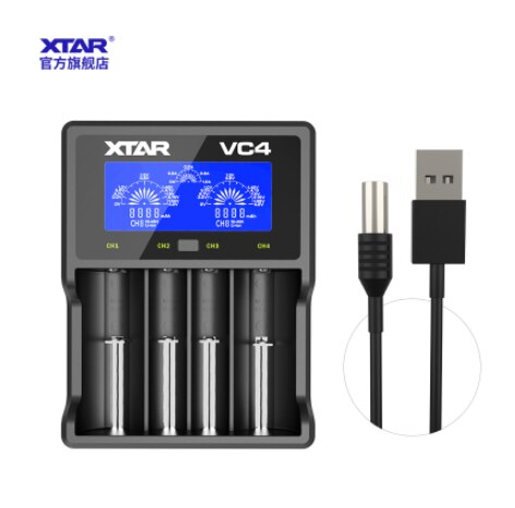 Original Genuine 3.7v 18650 Rechargeable Battery 3300mAh Lithium NCR18650B toys Flashligh Four Charging Card Slott batteries: CHARGE