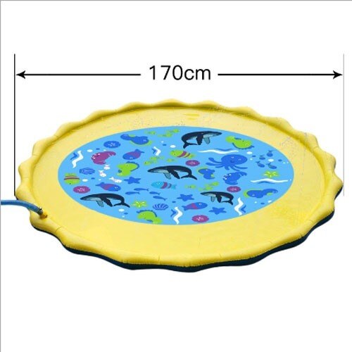 Cospargere E spruzzata Zerbino Acqua Gioco Giocattolo per I Bambini più Piccoli A Spruzzo tutto'aperto pad Acqua Gonfiabile per Bambini Piscina per Bambini proprietà pad divertimento Spiaggia: 170cm