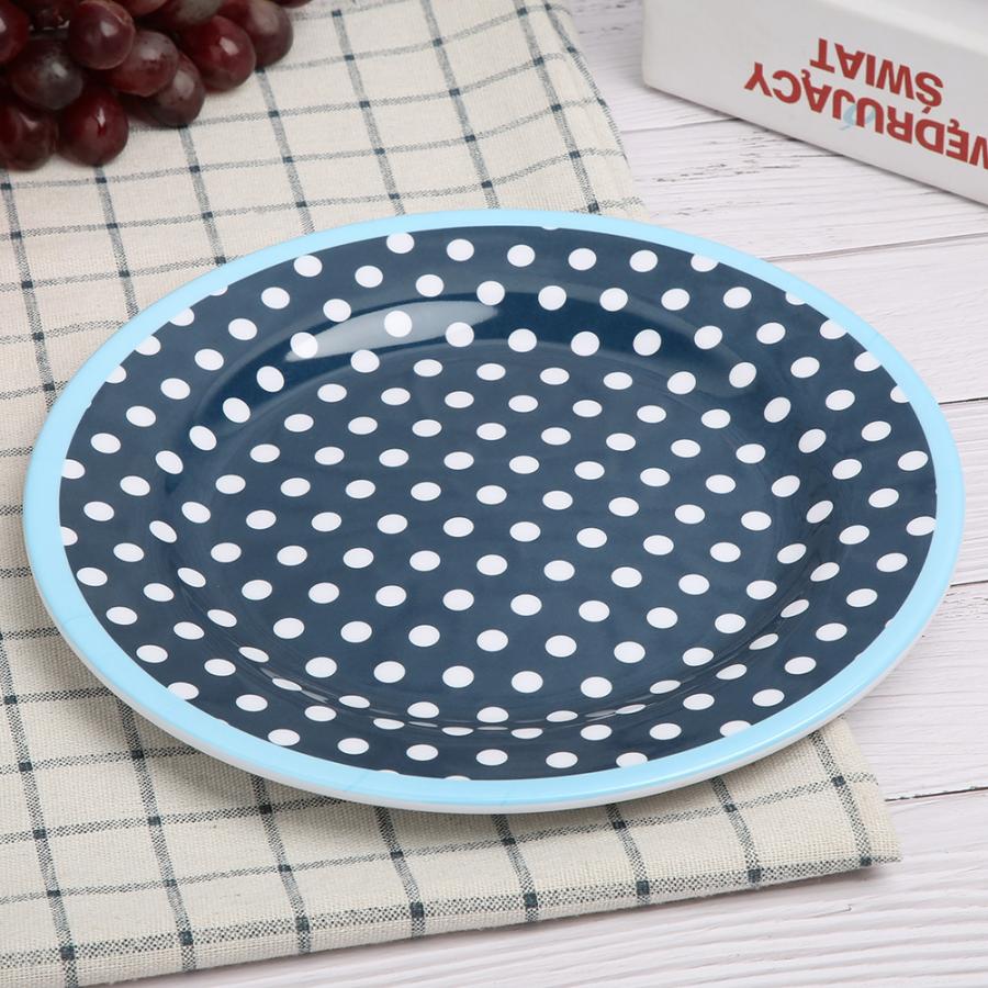 Assiette belle forme ronde | Assiette de 22mm de diamètre, belle assiette de forme ronde, accueil Restaurant hôtel cuisine dîner vaisselle de cuisine