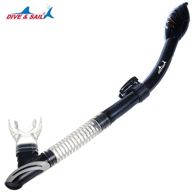 Skuba Diving Mask Snorkel Anti-Fog Goggles Set Diving Glasses with Dry Snorkel Tube Diving Equipment: Snorkel Tube Black