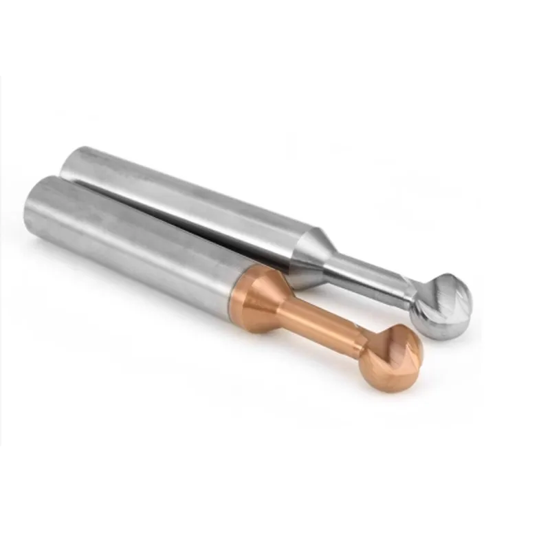 Romtic Hrc58 Wolfraam Staal Carbide 2-Fluit Lolly Eindmolen Verlengd Voor Aluminium/Staal Cnc Mechanische Bewerkingsgereedschappen