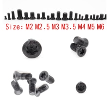 10-500pcs M2 * 6 M2.5 * 6 M2.5 * 8 M3 * 8 M3 * 10 M3 * 12 M3.5 * 8 M5 * 12 M6 * 18 Insert Vis Torx pour Remplace Plaquettes Carbure CNC Tour outil