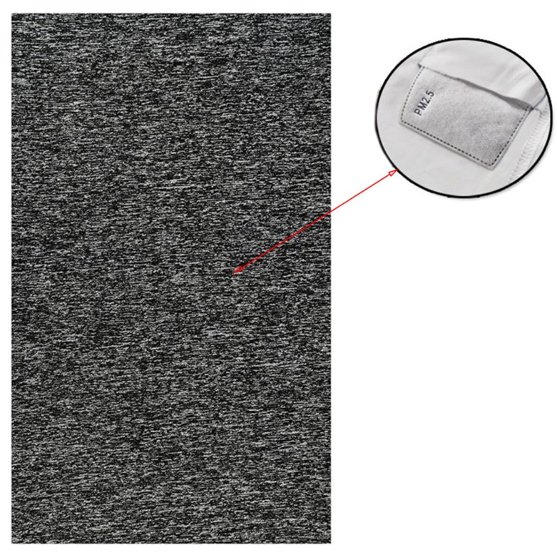 Unisex Neck Gaiter Scarf with Filter Pocket Tube Bandana Motorcycle Half Face Cover Outdoor Cycling Sunscreen Magic Mask: Dark Grey