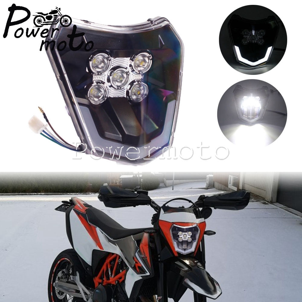 Enduro Dual Sport Led Koplamp Voor Exc Xcf Xcw 250 300 350 450 500 690 Smc XC-W EXC-F Zes Dagen freeride 250 Dirt Bike Handlamp