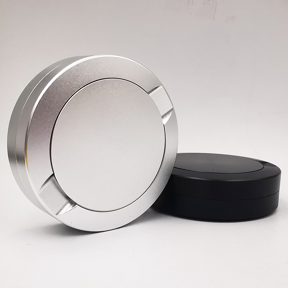 Zyn metallburk 72mm behållare förvaringsplåt snusdosor aluminium svart färg 3 lager snusdosa cnc metall för snus