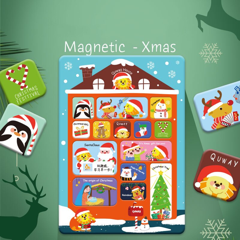 Kerst Diy Magnetische Puzzel Speelgoed Kinderen 3D Puzzel Kerstman/Kerstboom Bord Tekentafel 5 Stijlen Leren Speelgoed