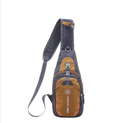 KUBUG Crossbody-tasche Lässig Brust Pack Leichte Ultra-Dünne Wasserdichte Nylon FRAUEN Tasche Outdoor Sport Tasche Schulter Tasche: Licht Braun