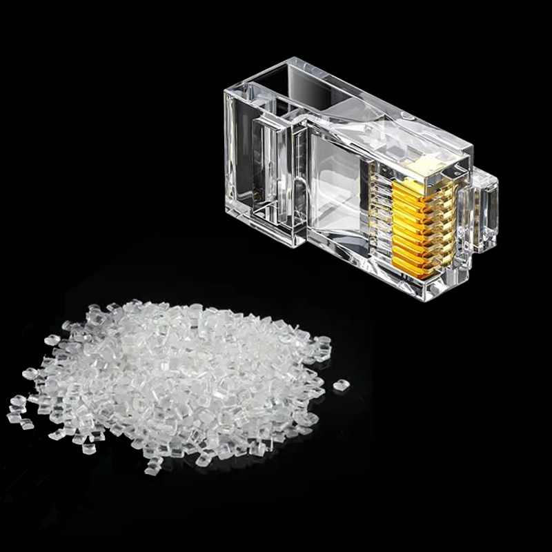 COMNEN CAT5E RJ45 Modular Plug Connector UTP Pass Through RJ45 Ethernet Connectors Crystal End Gold-Plated 8P8C Crimp Ethernet