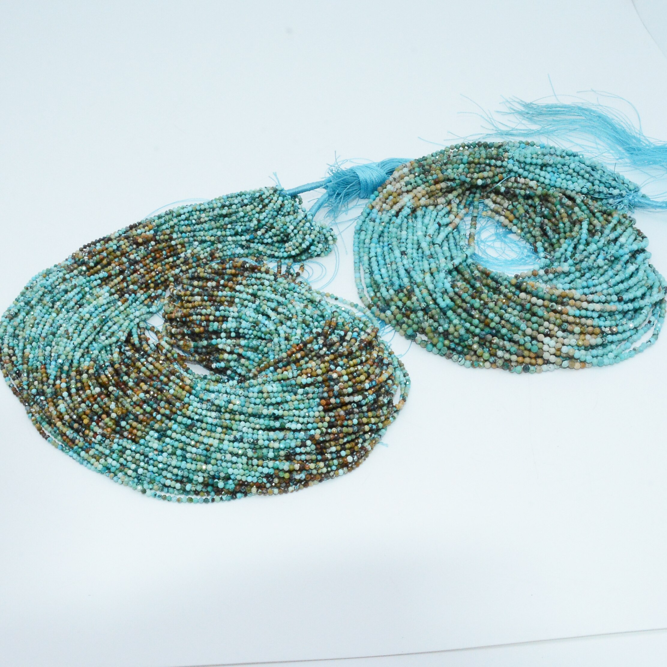 Natuurlijke Hubei Turquoise Facet Ronde Kralen 2Mm, 3Mm, Geselecteerde Kleur