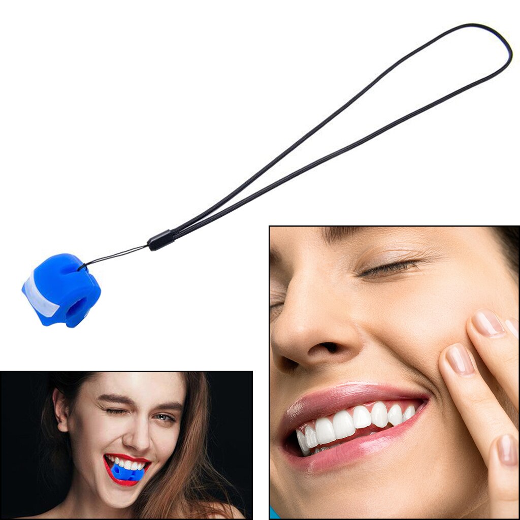 Silicagel Kaaklijn Gezicht Exerciser Kaaklijn Trainer Anti-Rimpel Met Lanyard Kaak Exerciser Ball Facial Toner Gezicht Slimmer