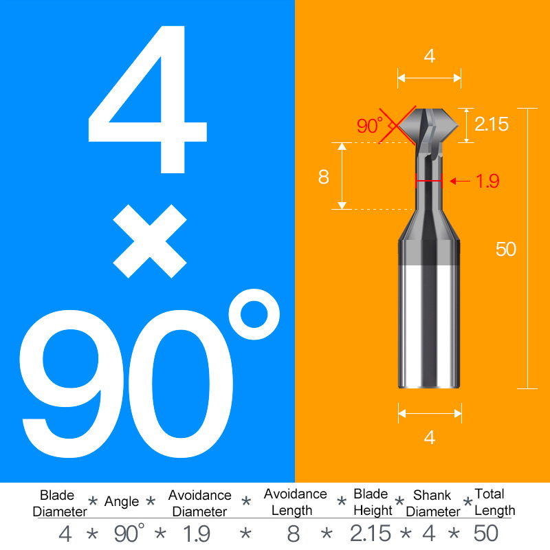 Hartmetall Wolfram Stahl Anfasen Cutter 60 120 90 Grad hoch Und Unten doppelseitige Bearbeitung Beschichtete Fräser Fase werkzeuge
