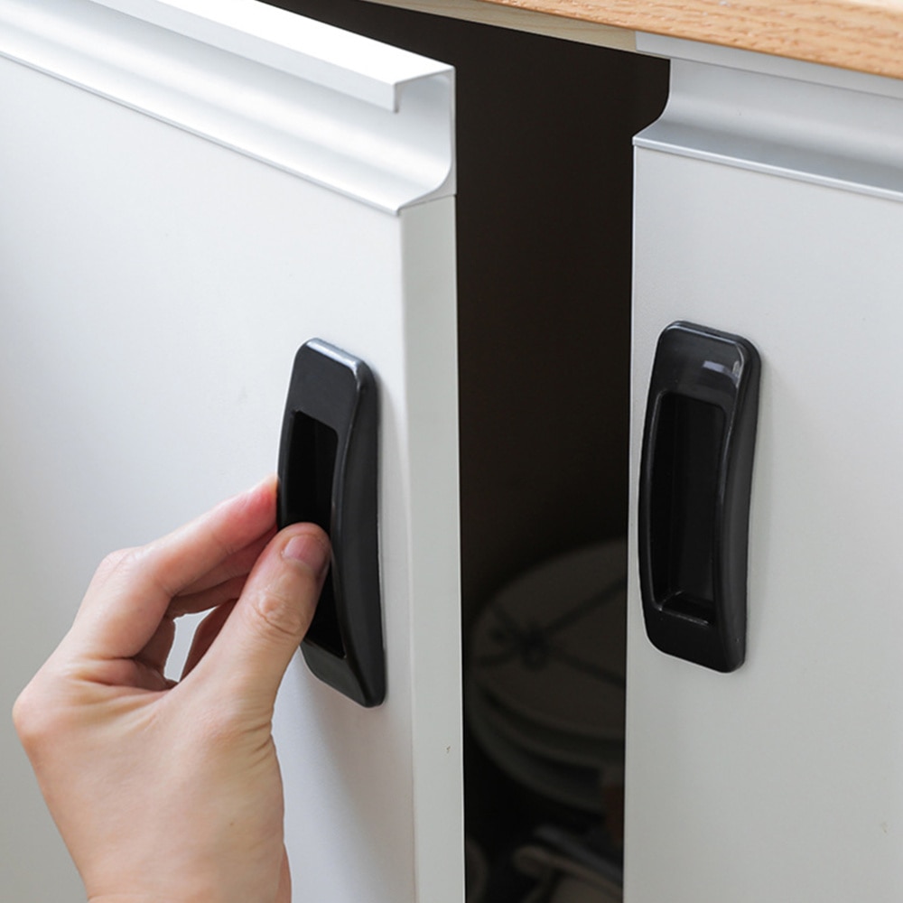 8pcs Rectangular Adhesive Auxiliary Door Window Handle Sliding Door Handle